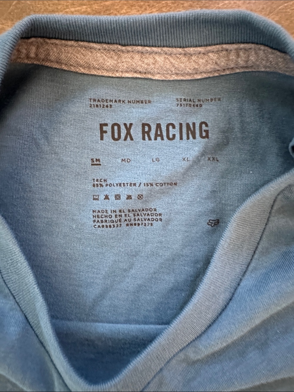 Fox Racing Blue Tee, Size S. - Picture 3 of 8